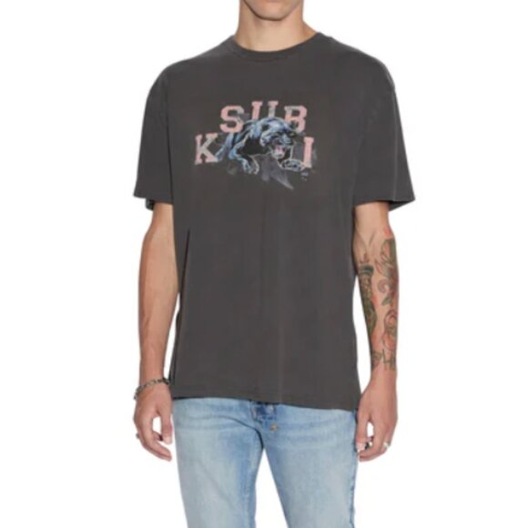 NWT Ksubi Apex Biggie Short Sleeve Tee Faded Black - Picture 1 of 13